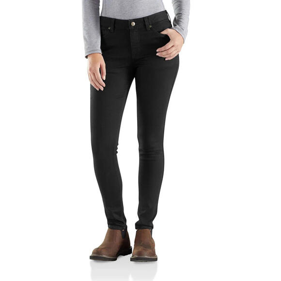 Carhartt Pants - Carhartt Slim-Fit Layton Skinny Leg Jean Women's Black Denim Size 2 Reg